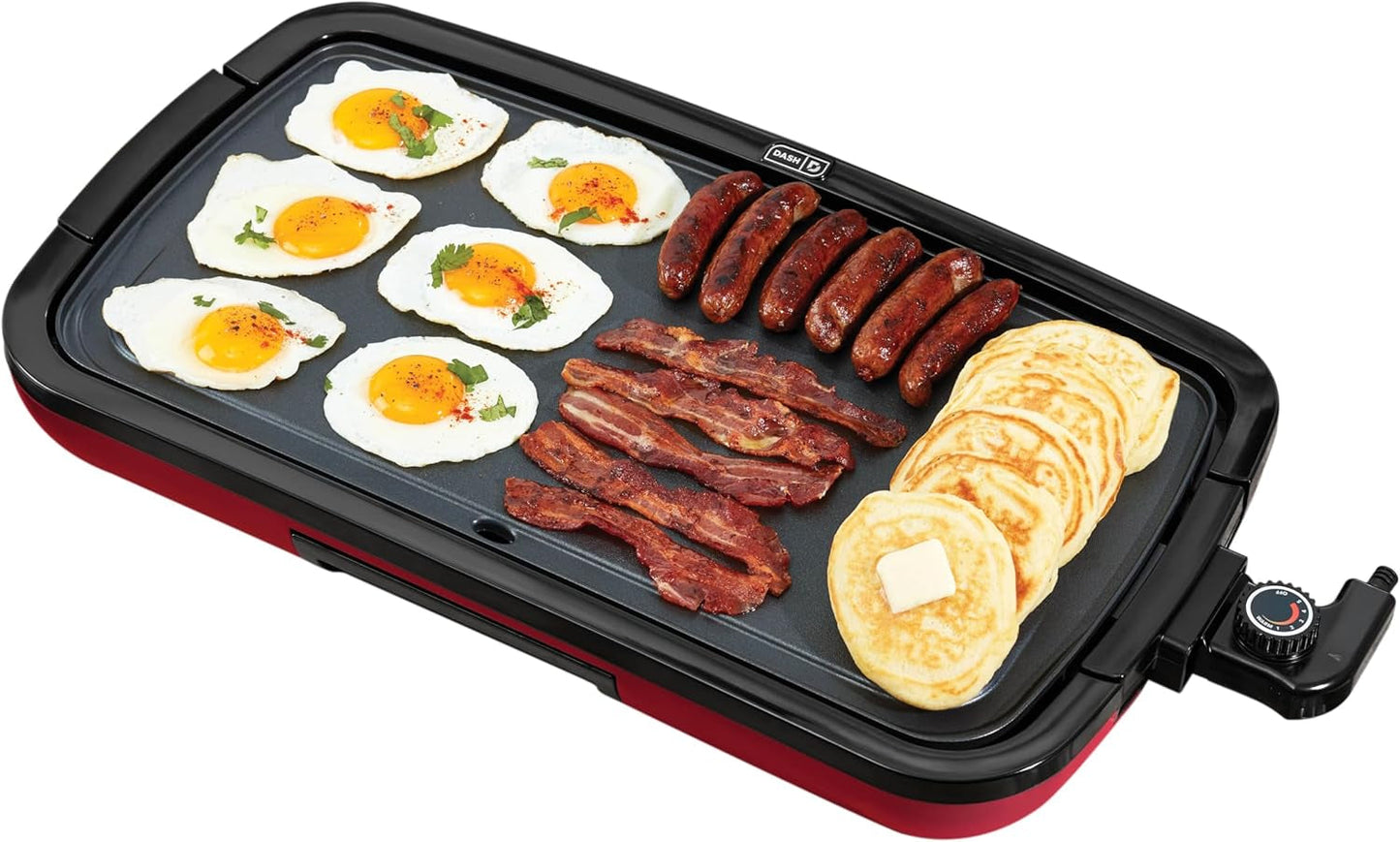 Deluxe Everyday Electric Griddle with Removable Nonstick Cooking Plate, Dishwasher Safe, Includes Drip Tray and Recipe Book, 20” x 10.5”, 1500 Watts - Aqua
