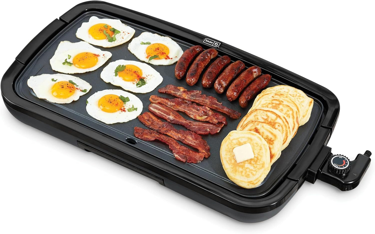 Deluxe Everyday Electric Griddle with Removable Nonstick Cooking Plate, Dishwasher Safe, Includes Drip Tray and Recipe Book, 20” x 10.5”, 1500 Watts - Aqua