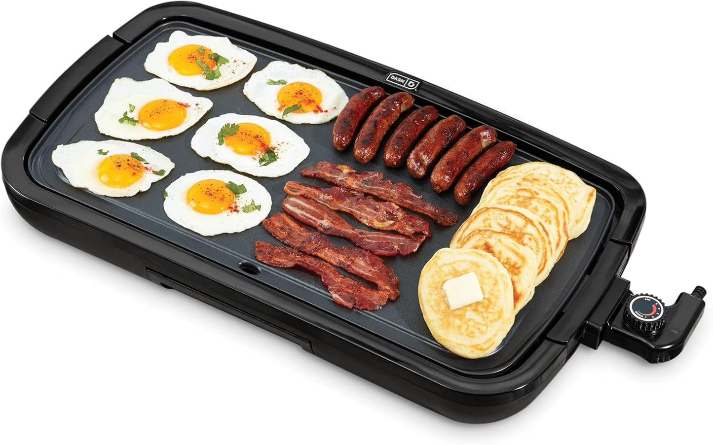 Deluxe Everyday Electric Griddle with Removable Nonstick Cooking Plate, Dishwasher Safe, Includes Drip Tray and Recipe Book, 20” x 10.5”, 1500 Watts - Aqua