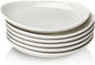 Set of 6 Porcelain Dessert Plates - 7.8 Inch Appetizer and Salad Plates in Rainbow Palette - Dishwasher, Microwave, and Oven Safe