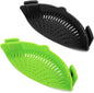 Silicone Clip-On Strainers - Set of 2, Universal Fit for Pots and Bowls, Ideal for Pasta, Meats, Vegetables, and Fruits