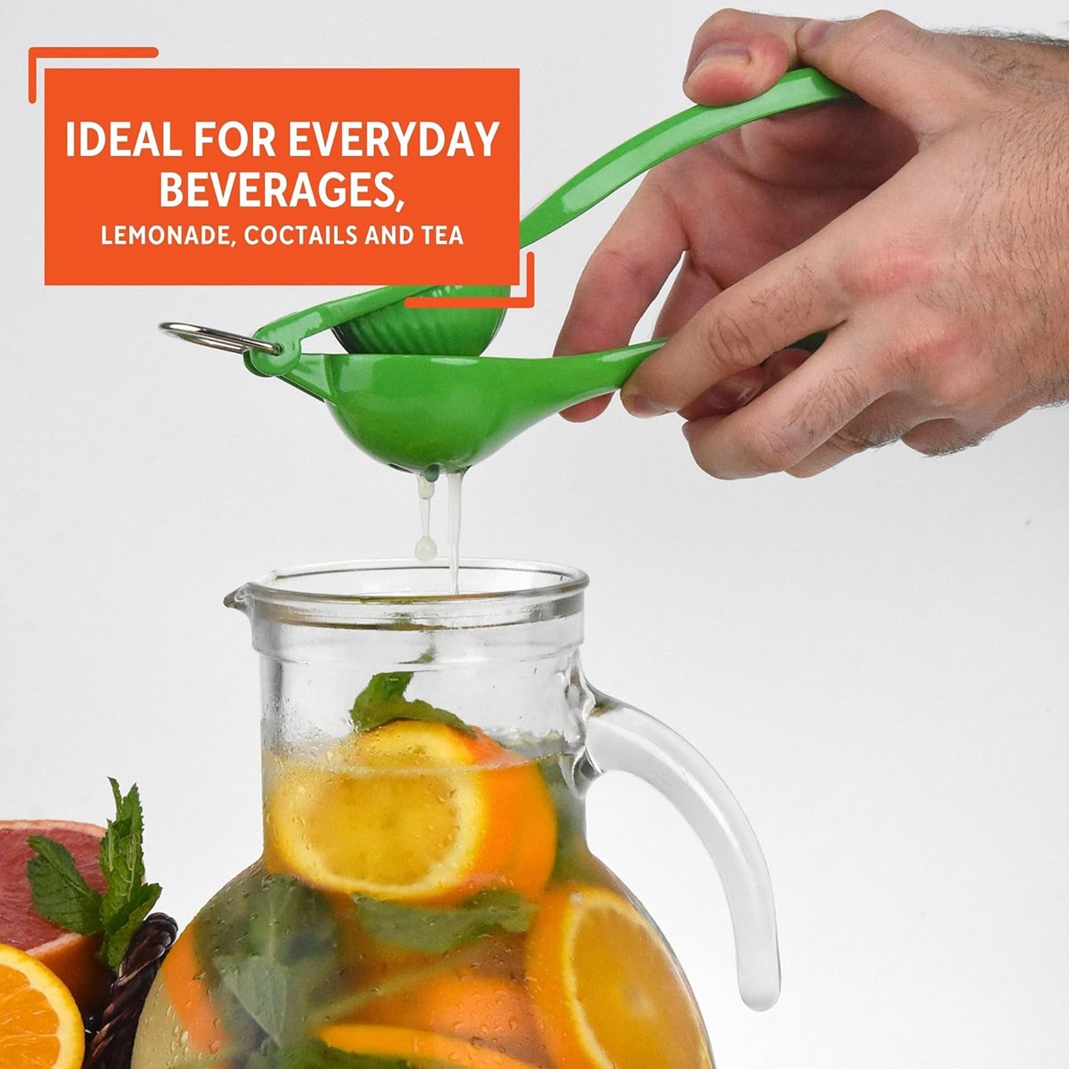 Professional Citrus Juicer for Efficient Lemon and Lime Extraction, Green