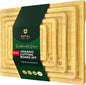 Premium Bamboo Cutting Board Set for Meal Preparation, Charcuterie, and Butchering - Ideal Gift for Culinary Enthusiasts