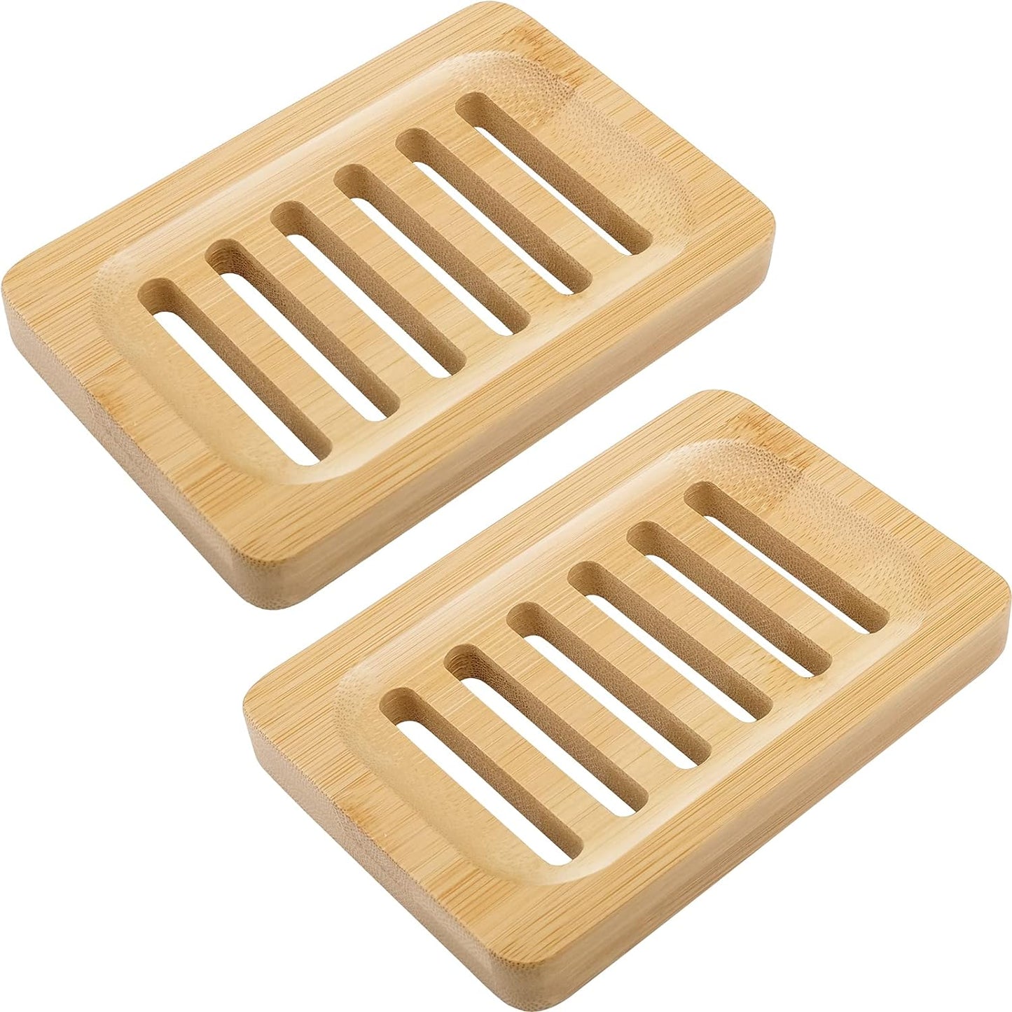 Handcrafted Rectangular Wooden Soap Dish - Sophisticated Soap Holder for Bathroom, Shower, and Sink (Single Pack)