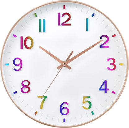 Elegant Silent Non-Ticking Wall Clock - Ideal for Home, Office, and Classroom Decoration