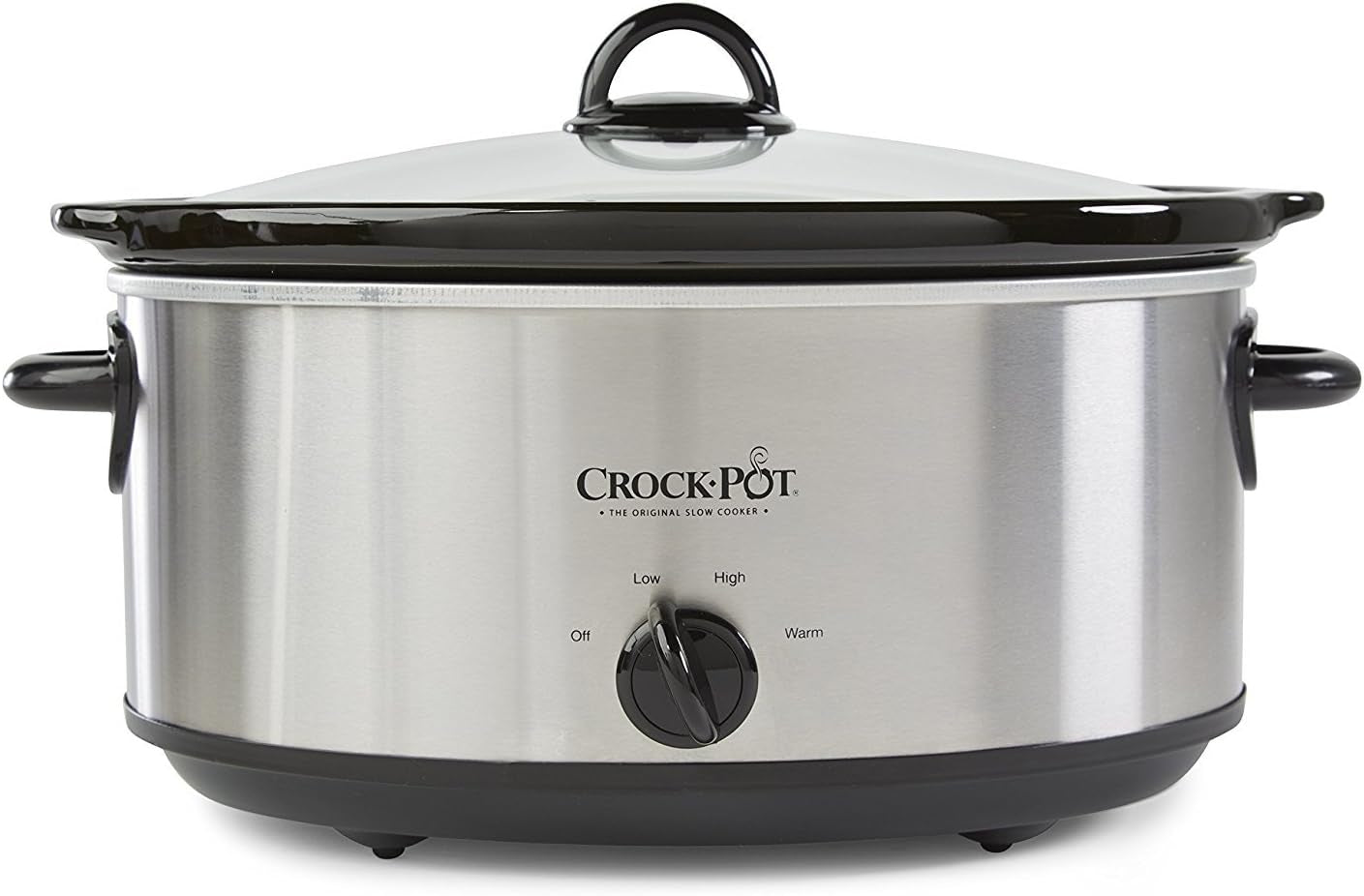 7-Quart Stainless Steel Manual Slow Cooker for Family Gatherings and Entertaining