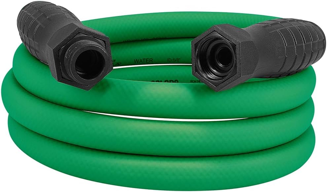 Heavy-Duty Lightweight 5/8" x 10' Garden Lead-In Hose with Swivel Grip, Drinking Water Safe, Zillagreen - HFZG510YWS-E