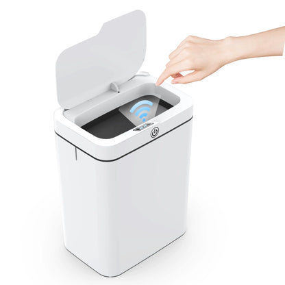 Smart Touchless Trash Can - 3.95 Gallon Slim Design for Home & Office, Perfect for Bathroom, Bedroom, Living Room & RV