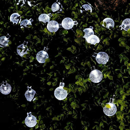 Solar-Powered 50 LED Outdoor String Lights - Waterproof Garden Pathway Decoration in White