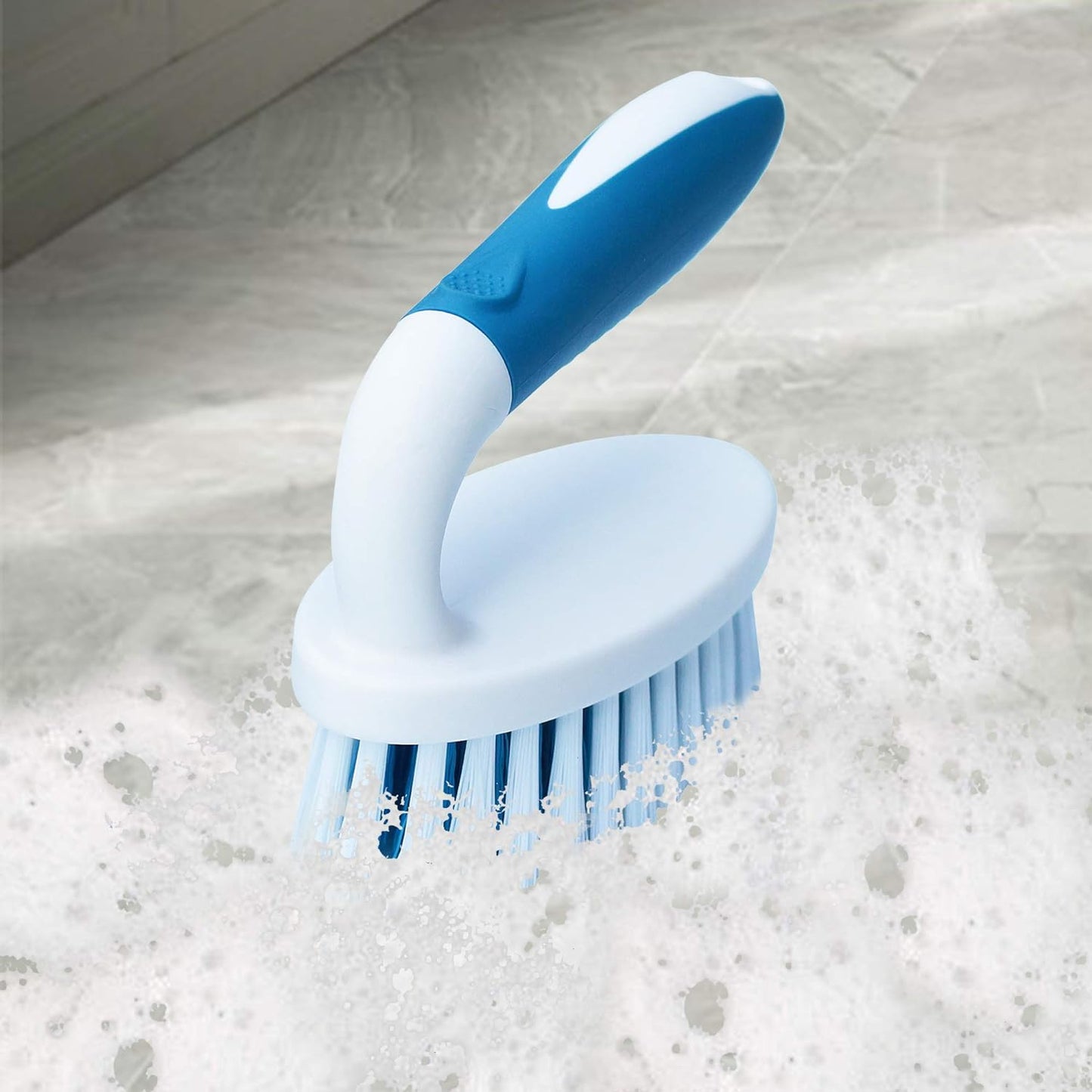 2-Pack Compact Cleaning Brushes for Carpet, Floor, Bathroom, and Kitchen Use