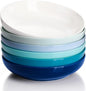 Set of 6 Large 30 Ounce Porcelain Salad and Pasta Serving Bowls, 8.4 Inch, Microwave and Dishwasher Safe