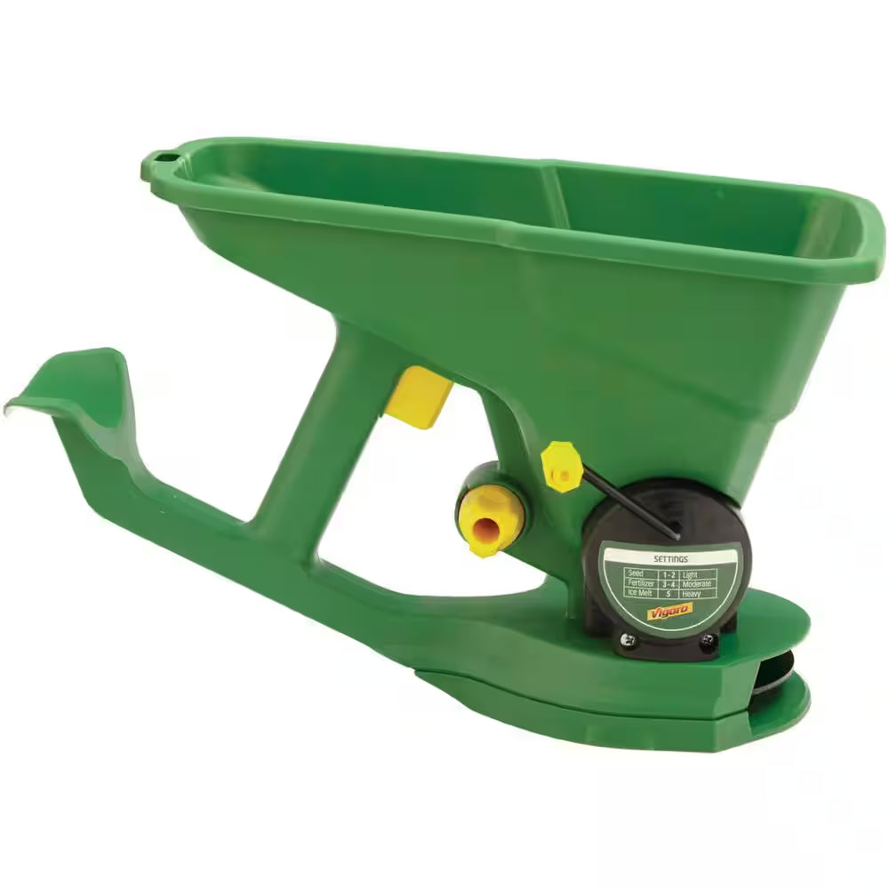 Professional Handheld Spreader for Grass Seed, Fertilizer, and Ice Melt - 1,000 Sq. Ft. Capacity