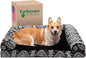 Extra-Large Plush Dog Bed with Removable Bolsters and Washable Cover in Diamond Brown for Large Breeds