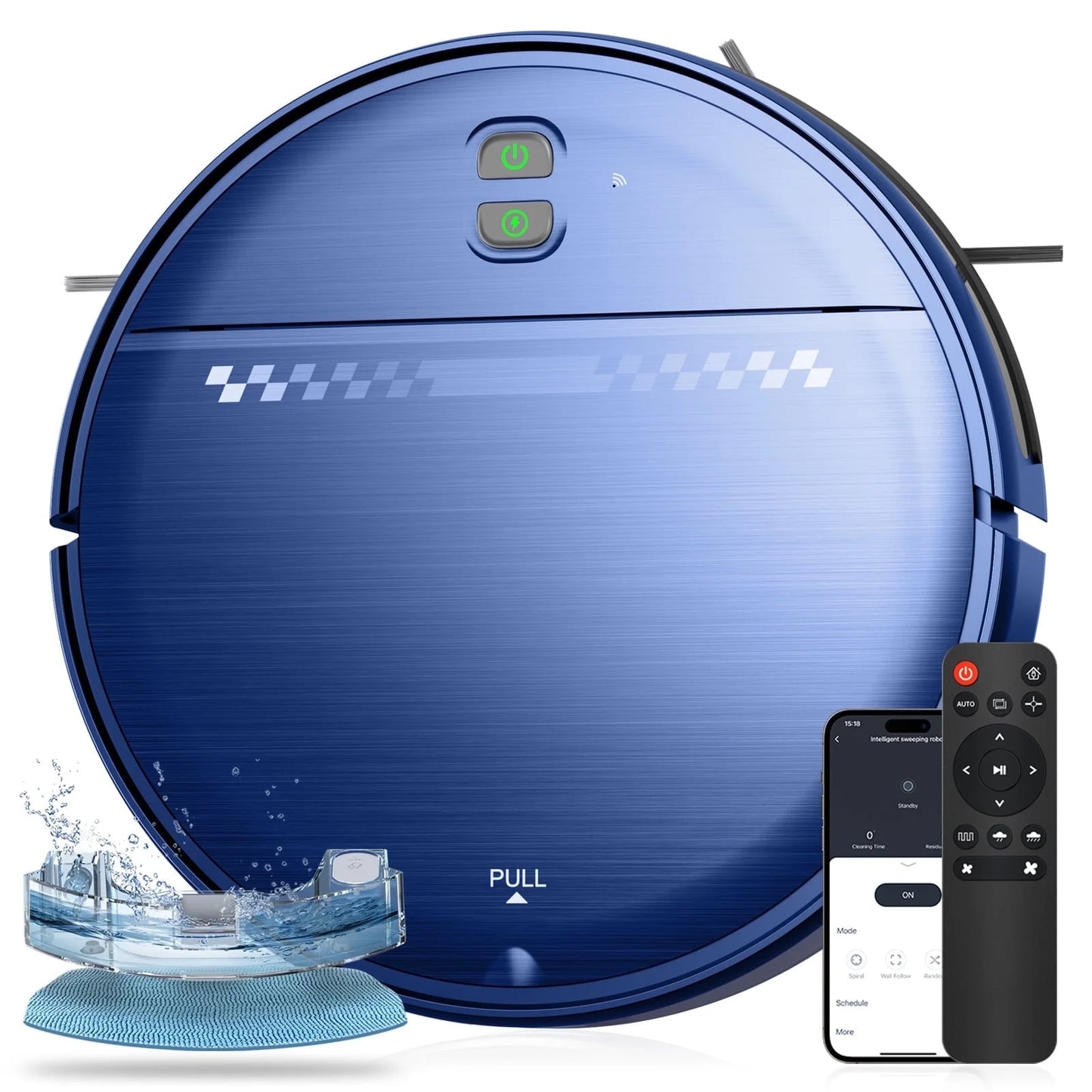 2-in-1 Robot Vacuum and Mop Combo for Pet Hair and Hard Floors