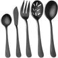 20-Piece Matte Black Stainless Steel Flatware Set with Satin Finish, Service for 4, Dishwasher Safe for Home and Restaurant Use