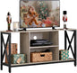 Chic Rustic Brown TV Stand for 65" TVs - Stylish Media Console with Ample Shelving for Living Room & Bedroom