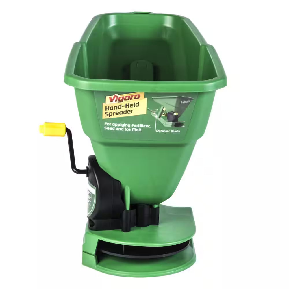 Professional Handheld Spreader for Grass Seed, Fertilizer, and Ice Melt - 1,000 Sq. Ft. Capacity