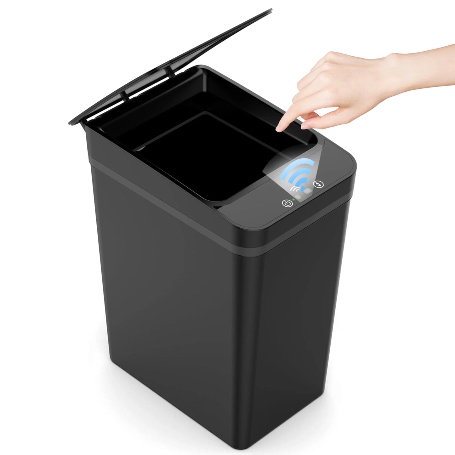 Smart Touchless Trash Can - 3.95 Gallon Slim Design for Home & Office, Perfect for Bathroom, Bedroom, Living Room & RV