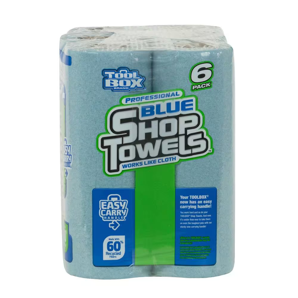 Z400 Blue 55-Count Shop Towel Cleaning Wipes (Pack of 6)