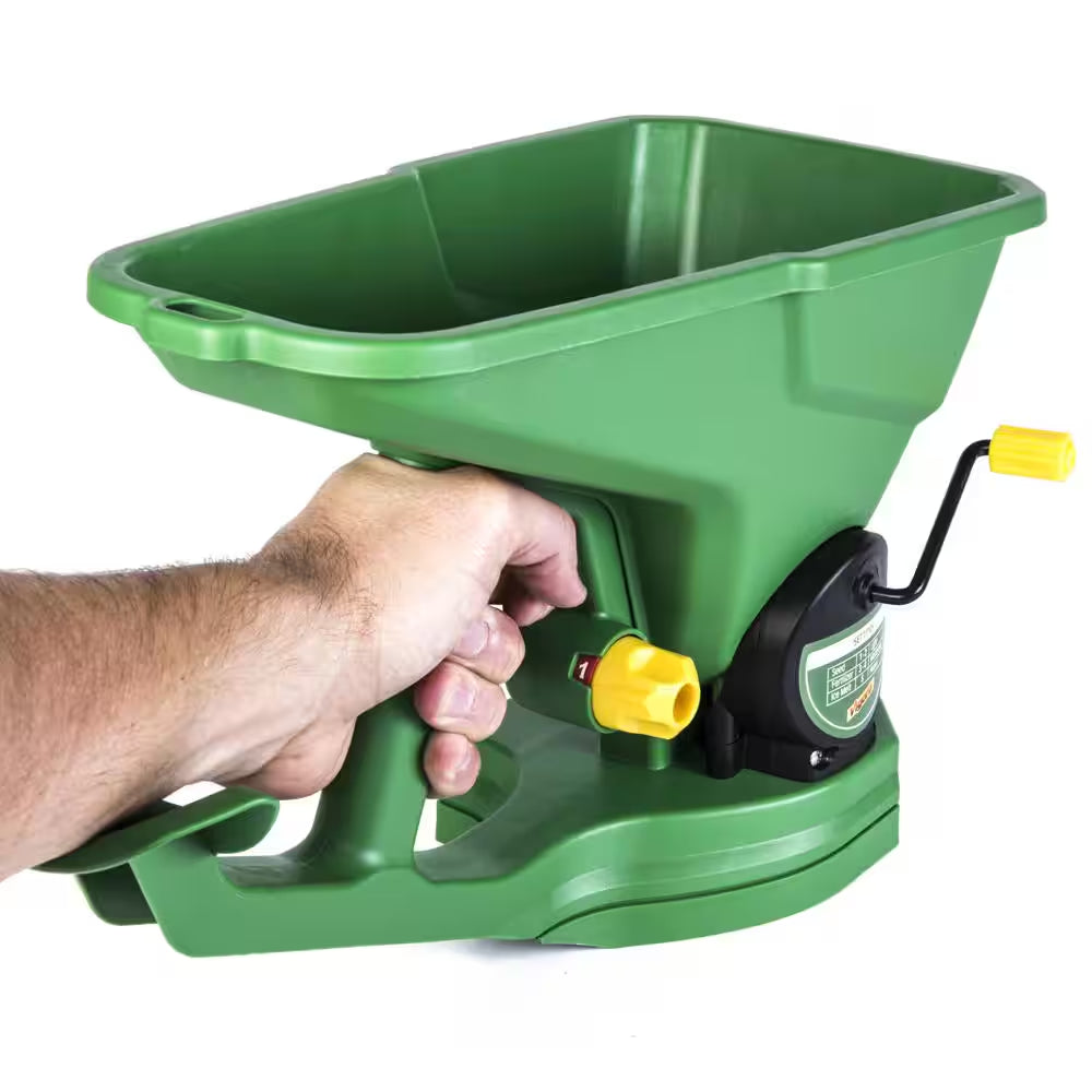 Professional Handheld Spreader for Grass Seed, Fertilizer, and Ice Melt - 1,000 Sq. Ft. Capacity