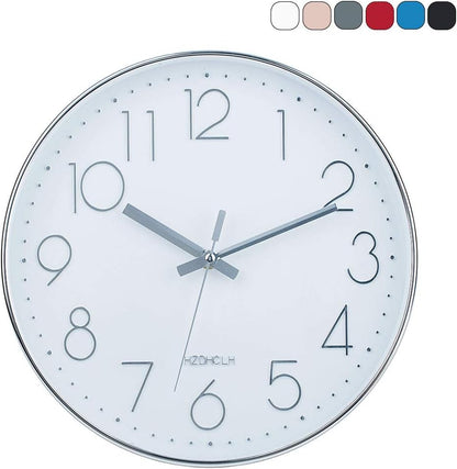 Elegant Silent Non-Ticking Wall Clock - Ideal for Home, Office, and Classroom Decoration