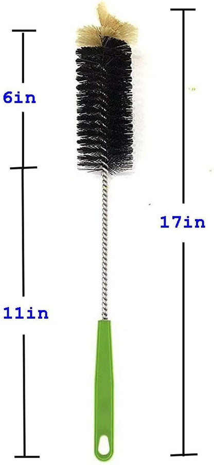 Bendable Bottle Brush with Long Handle - Versatile Cleaner for Neck Bottles, Baby Bottles, Water Bottles, Tumblers, Flasks, Bird Feeders, Vases, and Kitchen Sinks