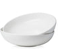 Large White Ceramic Serving Bowls, 9.5 Inches - Ideal for Salads, Fruits, and Side Dishes, Microwave and Dishwasher Safe, Perfect for Entertaining and Kitchen Aesthetics