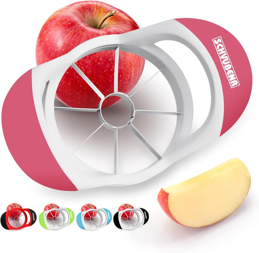 Premium 3.5-Inch Stainless Steel Apple Slicer and Corer with 8 Precision Blades - Pink