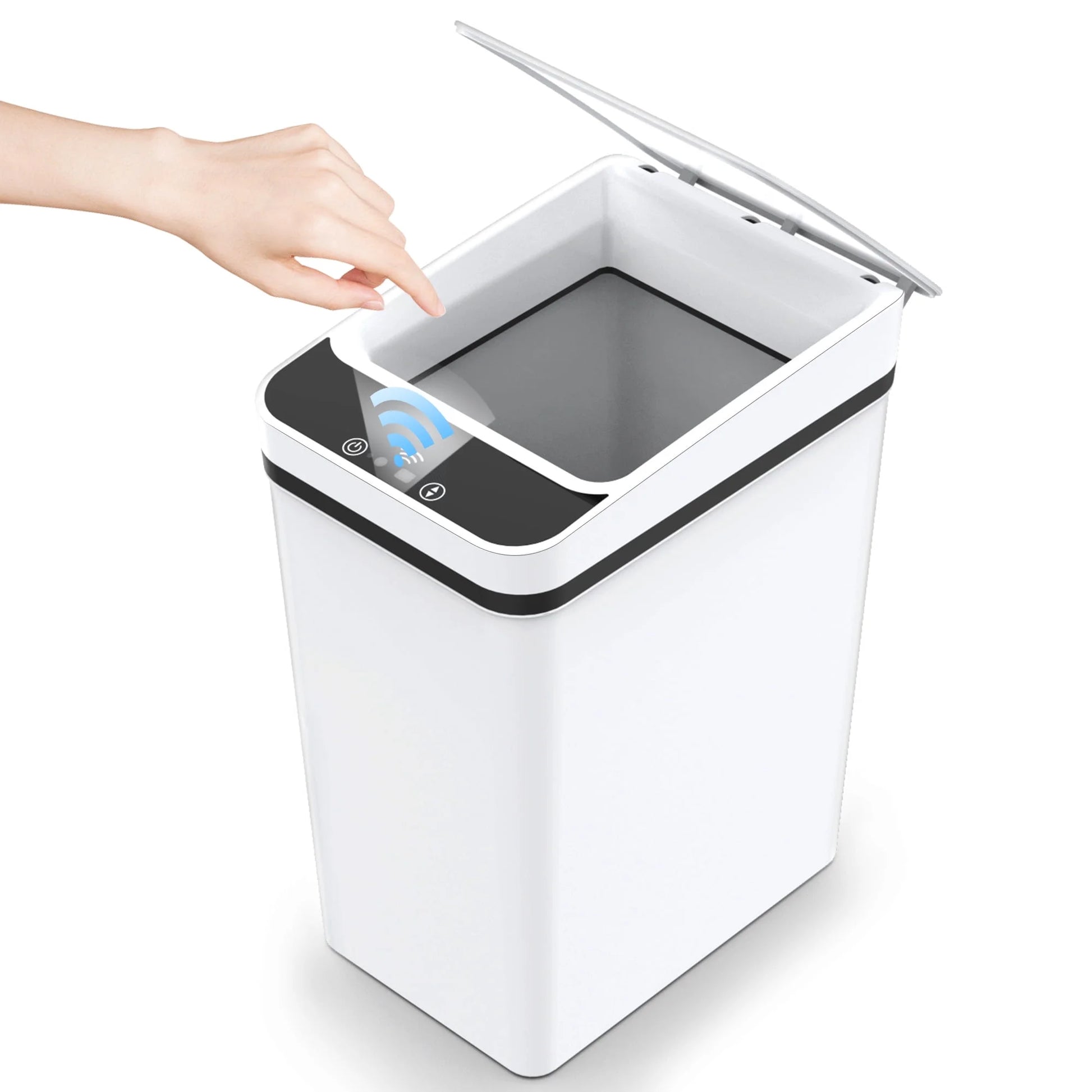 Smart Touchless Trash Can - 3.95 Gallon Slim Design for Home & Office, Perfect for Bathroom, Bedroom, Living Room & RV