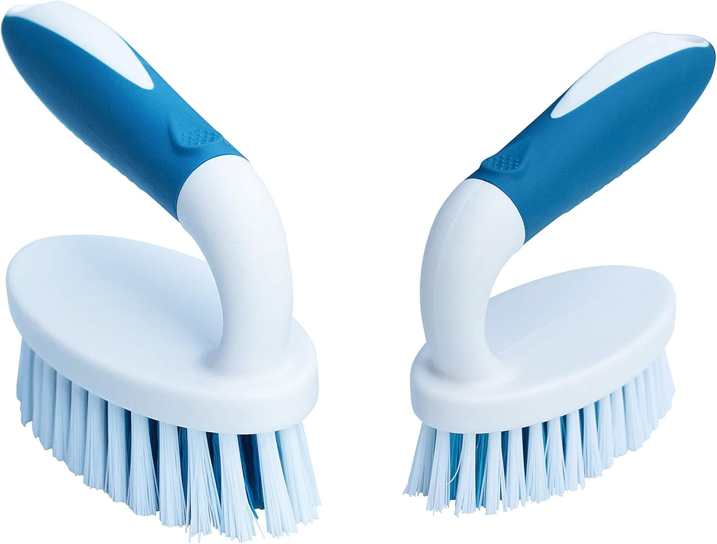 2-Pack Compact Cleaning Brushes for Carpet, Floor, Bathroom, and Kitchen Use