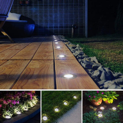 Solar LED Waterproof Landscape Ground Lights, Set of 4