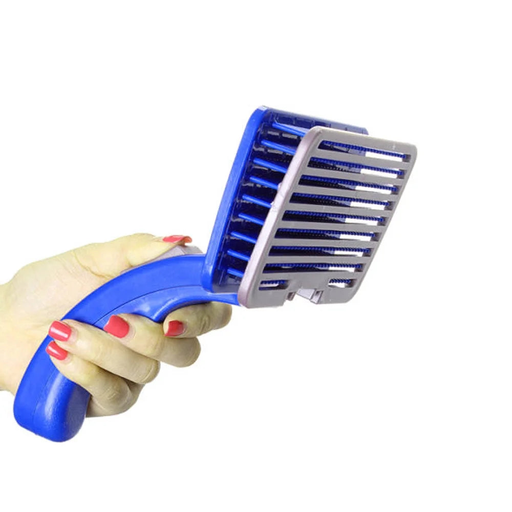 Self-Cleaning Slicker Brush for Dogs and Cats - Grooming Shedding Comb and Rake