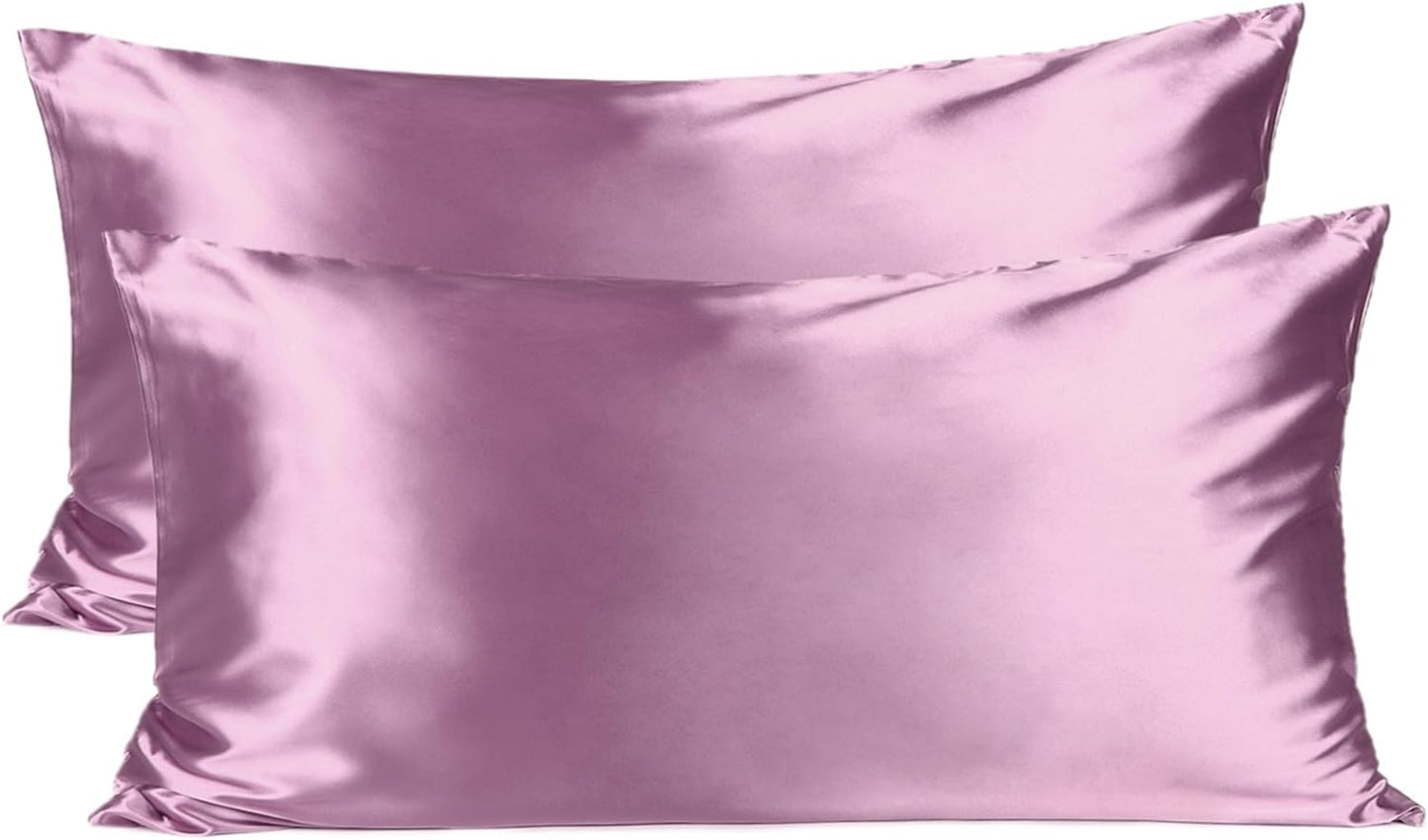 Luxurious Satin Pillowcase Set for Enhanced Beauty Sleep - Queen Size with Zipper Closure, Perfect for Hair and Skin Care, Ideal Gift for All