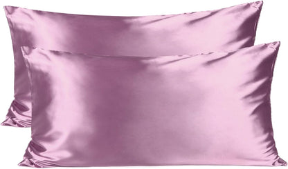 Luxurious Satin Pillowcase Set for Enhanced Beauty Sleep - Queen Size with Zipper Closure, Perfect for Hair and Skin Care, Ideal Gift for All