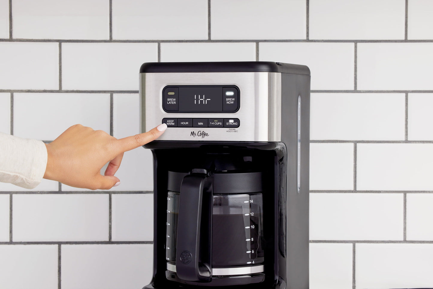 14-Cup Programmable Coffee Maker Featuring a Lightweight Stainless Steel Design