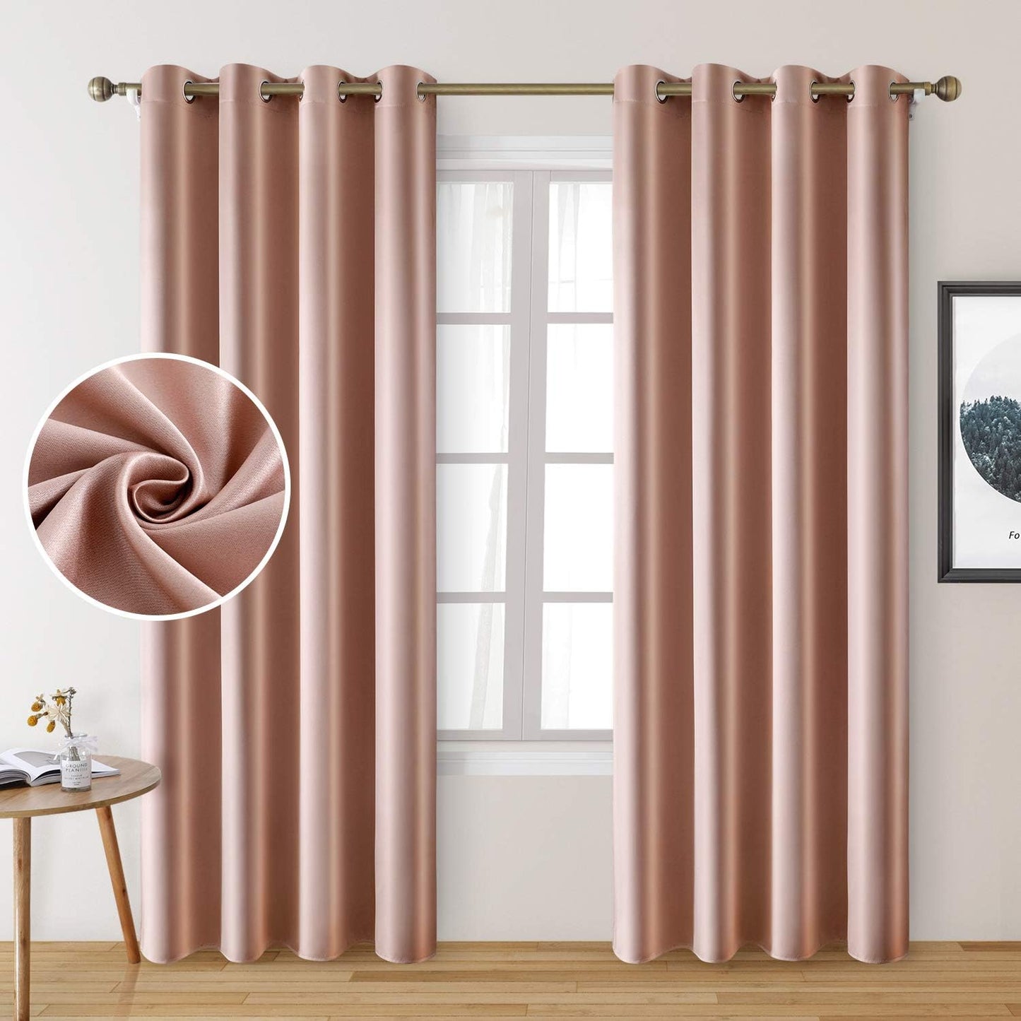 Luxurious Silver Grey Faux Silk Blackout Curtains - 52 x 96 Inches - Thermal Insulated Room Darkening Drapes for Optimal Bedroom Comfort