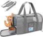 TSA-Compliant Soft-Sided Pet Carrier for Cats and Small Dogs, Black, Suitable for Pets Up to 15 lbs