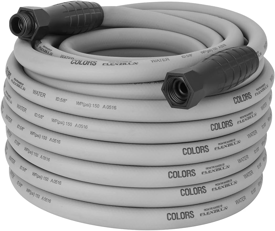 Heavy-Duty Lightweight 5/8" x 10' Garden Lead-In Hose with Swivel Grip, Drinking Water Safe, Zillagreen - HFZG510YWS-E