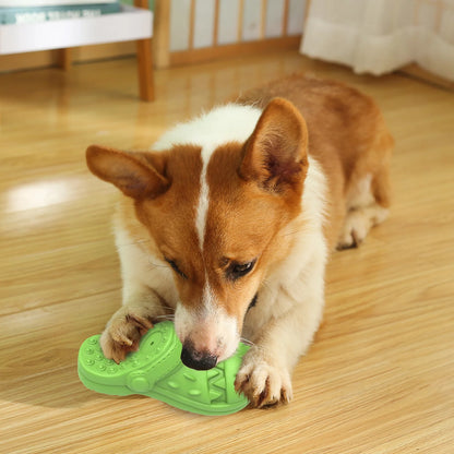 Squeaky Dog Chew Toy for Aggressive Chewers - Shoe Shape Teeth Cleaning Toy