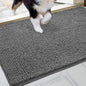 Indoor Chenille Entrance Mat, 60" x 36", Highly Absorbent and Washable Non-Slip Welcome Mat in Dark Grey