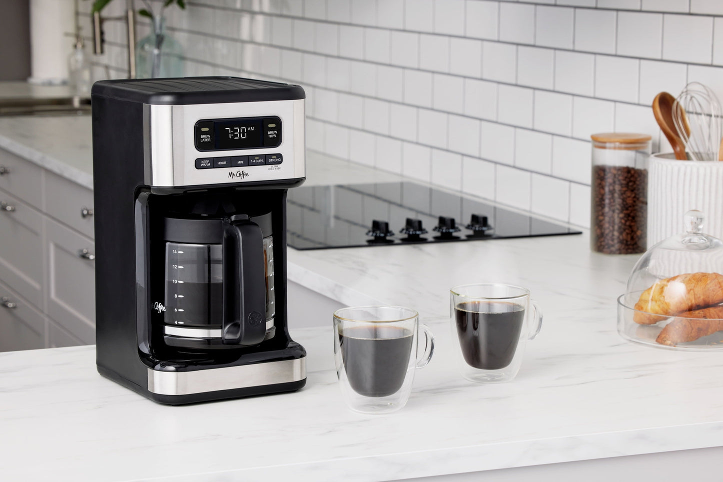 14-Cup Programmable Coffee Maker Featuring a Lightweight Stainless Steel Design