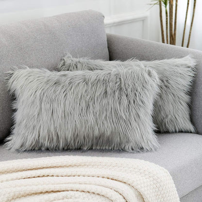 Snuggle Up with Our Luxe Pink Faux Fur Pillow Covers - Perfect for Valentine's Day! 💖✨ Set of 2, 18x18 Inches! #HomeDecor #ValentinesDay