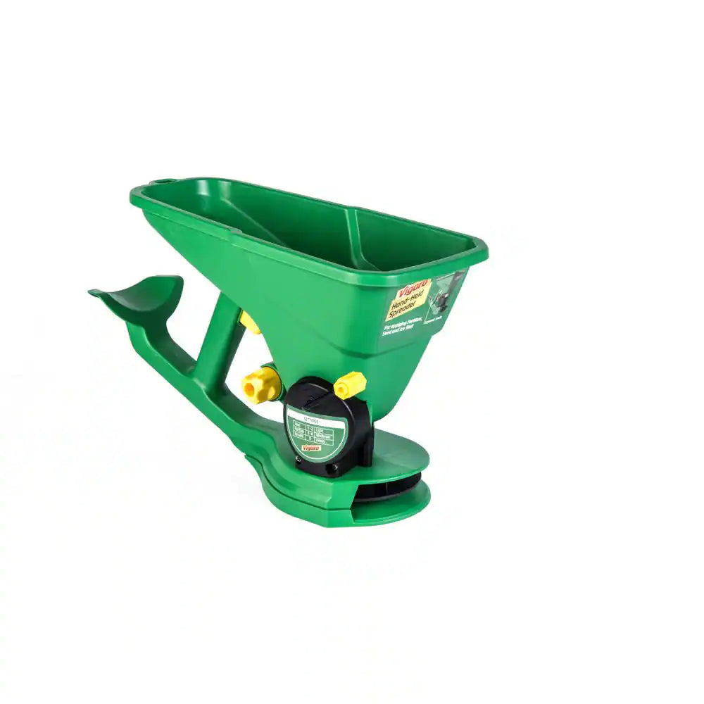 Professional Handheld Spreader for Grass Seed, Fertilizer, and Ice Melt - 1,000 Sq. Ft. Capacity