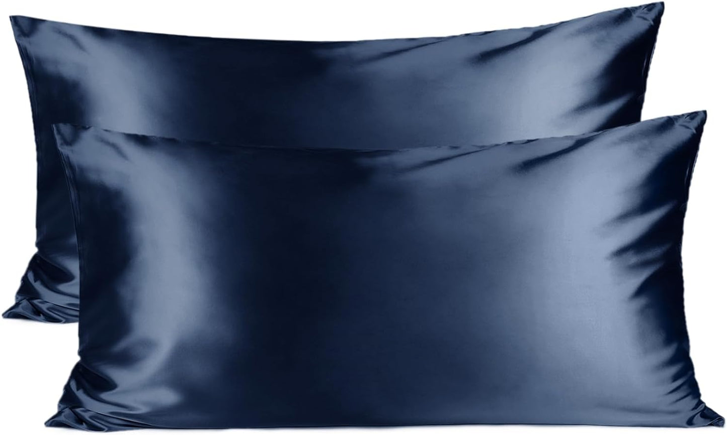 Luxurious Satin Pillowcase Set for Enhanced Beauty Sleep - Queen Size with Zipper Closure, Perfect for Hair and Skin Care, Ideal Gift for All