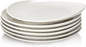 Set of 6 Porcelain Dessert Plates - 7.8 Inch Appetizer and Salad Plates in Rainbow Palette - Dishwasher, Microwave, and Oven Safe