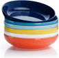 Set of 6 Large 30 Ounce Porcelain Salad and Pasta Serving Bowls, 8.4 Inch, Microwave and Dishwasher Safe