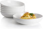 Set of 6 Large 30 Ounce Porcelain Salad and Pasta Serving Bowls, 8.4 Inch, Microwave and Dishwasher Safe