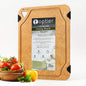 Eco-Friendly Professional Wood Cutting Board with Juice Grooves, Non-Slip Design, Dishwasher Safe, BPA Free - Compact 11.5 x 9.25-Inch, Natural Slate Finish