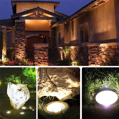 Solar LED Waterproof Landscape Ground Lights, Set of 4