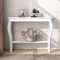 Elegant White Narrow Console Table - Ideal Accent for Entryways and Living Areas